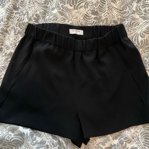 ARITZIA BABATON shorts, dressy w/elastic waist side pockets BLK sz M,